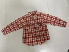 ⭐︎ミキハウス⭐︎キッズ100⭐︎赤と白のチェック柄 長袖シャツ