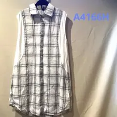 ★LAUTREAMONT★ノースリーブチェック柄シャツA4166H