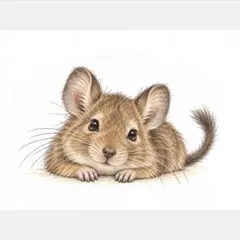 ちょこんとかわいいデグーさん♡オリジナルイラスト