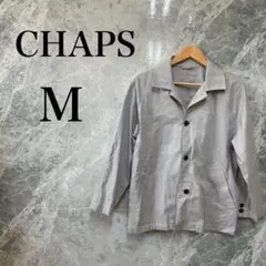 CHAPS メンズ M グレー ストライプシャツ 長袖 美品 古着 定番