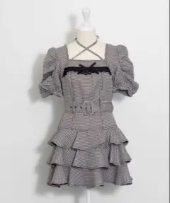 お値下げ!ピウム　pium ティアードフリルミニワンピース　タグ付き ティアードフリルミニワンピース – pium