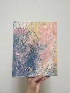 アクリル流し絵 アブストラクトアート/フロイドアート