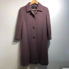 レディース ロングコート ワインレッド パープル 無地 シンプル