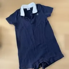 Petit Batbau ネイビー ポロシャツロンパース 12M