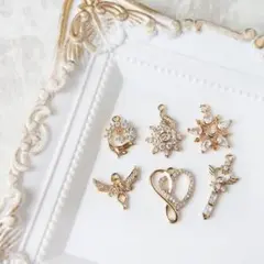 1478 ❇︎ 高品質 ジルコニア チャーム  アクセサリーパーツ❇︎2個セット