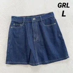 【グレイル】デニムミニスカート (Ｌ) 台形 カジュアル インディゴ
