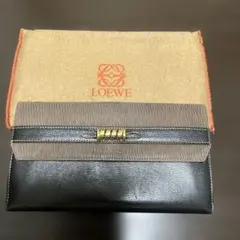 LOEWE ロエベ 長財布 ブラウン ・ブラックレザーのサムネイル