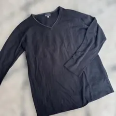 THE SHOP TK レディース　BLACK Vネック長袖セーター サイズ3