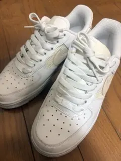 ナイキ エア フォース 1 '07 ESS アイボリー★23.5★中古