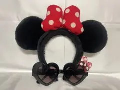 美品⭐︎ディズニー ミニー カチューシャ サングラス セット売り