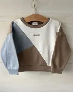 【美品】BOUNCY ジオメトリック トレーナー　100cm