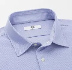 UNIQLO ドライイージーケアコンフォートストライプシャツ(L)