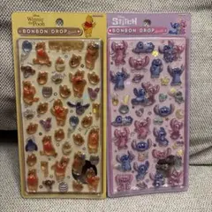 【正規品】ボンボンドロップシール ディズニー　プーさん　スティッチ