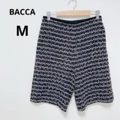 バッカ モノクロ ショートパンツ ツイード 半ズボン 日本製 上品 総柄 春秋