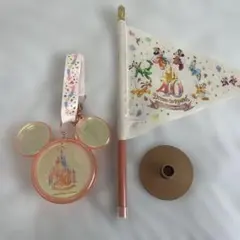 東京ディズニーランド40周年 グミキャンディーケース　フラッグおまけ