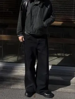 ZARA TRF EXTRA ワイドレッグハイウエストデニムパンツ EU42