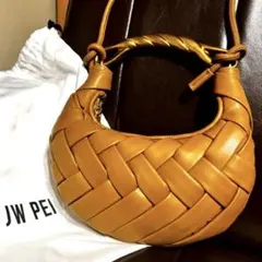 【美品】JW PEI ORLA ウィーブ ハンドバッグ - 秋冬ブラウン