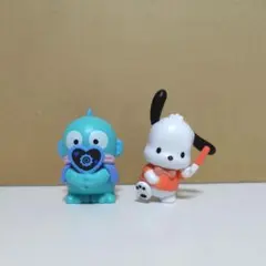 はぴだんぶい FUNFUN おうえんフィギュア　ハンギョドン 　ポチャッコ