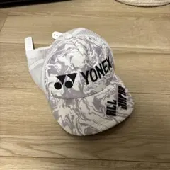 YONEX 白ゴールドALL JAPANキャップ - メルカリ
