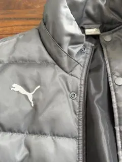 PUMA グレー ロングダウンコート　 フードなし