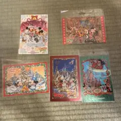 ミッキーマウス クリスマス ポストカード 5枚セット