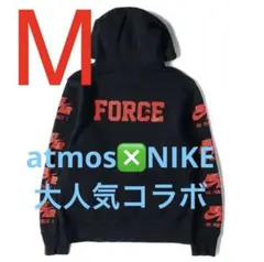 美品】 NIKE AIR FORCE パーカー 黒 ティファニーグリーン M - メルカリ
