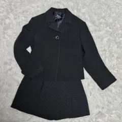 ヒロミチナカノ フォーマル セットアップ スカパン チェック柄 黒 120