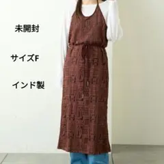 定価15400円、新品インド製チャオパニックティピーエプロンワンピースサイズFのサムネイル