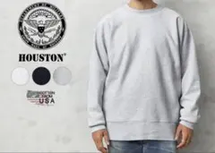 HOUSTON ヒューストン22177　クルーネック スウェットシャツ　グレーLのサムネイル