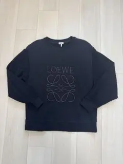 LOEWE ロゴ刺繍 スウェット ブラック クルーネック ロエベ - メルカリ