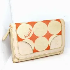 【正規品】アナスイ ANNA SUI 3つ折財布 レッド×ベージュ×アイボリーのサムネイル