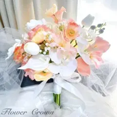 ウエディングブーケ クラッチブーケ アーティフィシャルフラワーブーケ 造花