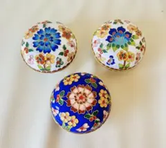 七宝焼 小物入れ 3個セット 花柄 - メルカリ