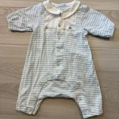 familiar ストライプロンパース 50