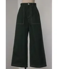 【新品】ブラックバイマウジー　カーゴパンツ　ワイドパンツ　グリーン