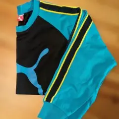 Puma 長袖シャツ 130サイズ 黒/青