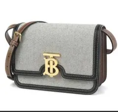 バーバリー 2WAYクラッチバッグ TB ショルダーバッグ キャンバス/レザー