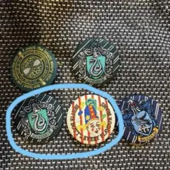 ハリーポッター　刺繍缶バッチ　5点セット