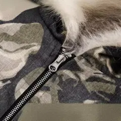 elve迷彩 フード付きダウンジャケット