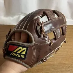 ミズノ ワールドウィン 少年軟式 グローブ グラブ 美品 日本製 波賀