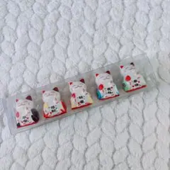 猫の置物 おしゃれ 商売繁盛 癒し インテリア 幸運 雑貨 5個セット