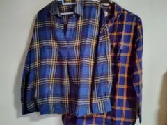 ユニクロ　長袖　チェックシャツ　ブラウス　カットソー　2枚セット