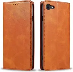 【W03】iPhone7／8 SE2 SE3対応 カート収納手帳型レザーケースのサムネイル