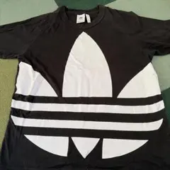 adidas ビッグロゴ Tシャツ Lサイズ ブラック/ホワイト