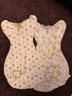 ベビー用スリーパー　スワドル　星とレモンデザイン 2点セット