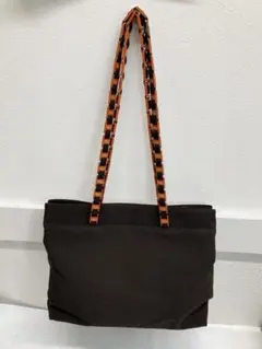 値下）Salvatore Ferragamo/フェラガモオレンジチェーントート