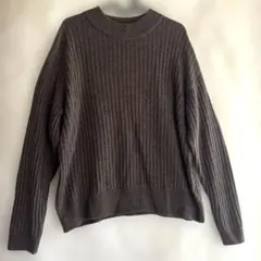 ウール90%ヤク10%ニット　ボトルネック　Lサイズ　ゆったり