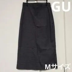 GU　チェック　ナロースカート　タイトスカート　M　Iライン　秋　グレンチェック