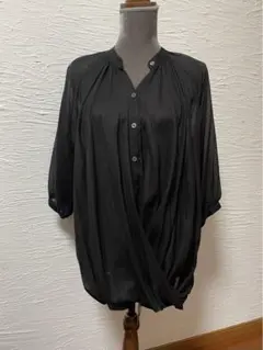 【nano UNIVERSE 】ブラックブラウス