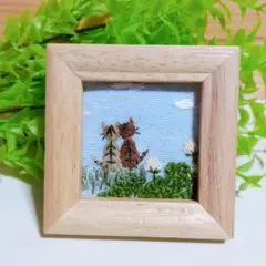 刺繍フレーム 猫